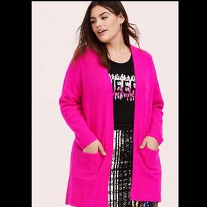 Torrid Hot pink cardigan